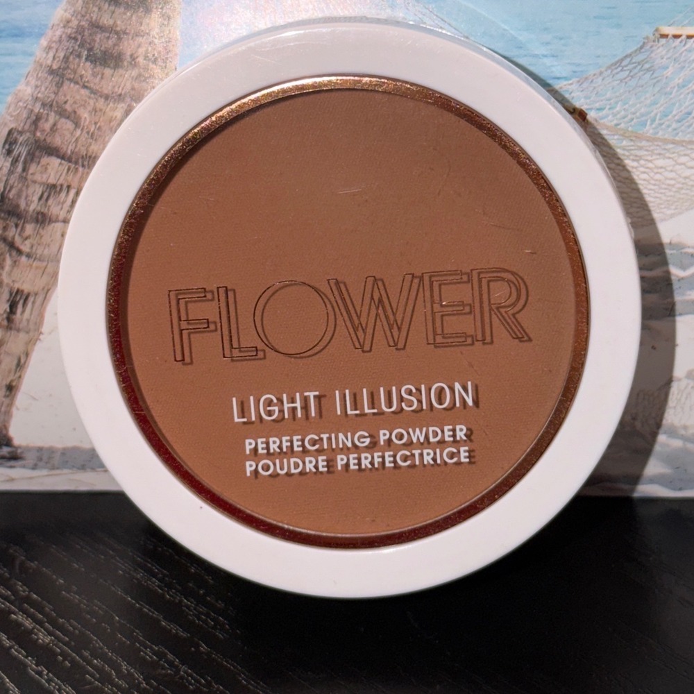 Flower Beauty Light Illusion Perfecting Powder D3 Mocha Pressed Face Powder 8g